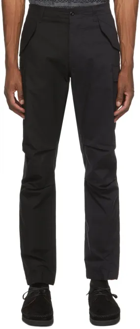 4SDESIGNS Black Combo Cargo Pants