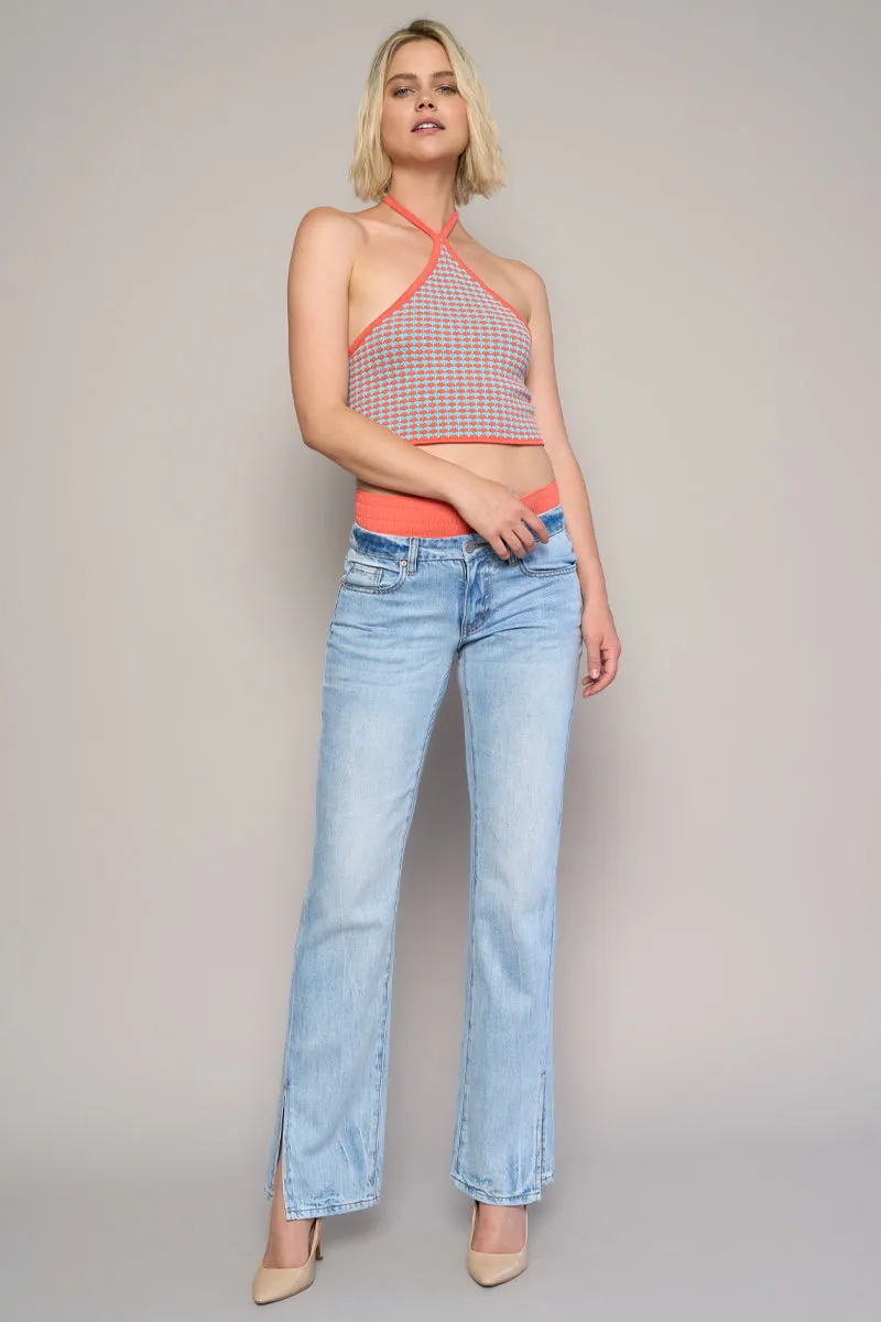 Aces Low Rise Straight Jeans