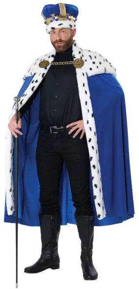 Adult Royal Cape and Crown (Blue)