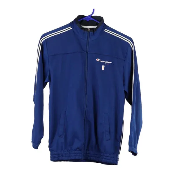 Age 11-12 Champion Track Jacket - Large Blue Polyester