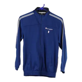 Age 11-12 Champion Track Jacket - Large Blue Polyester
