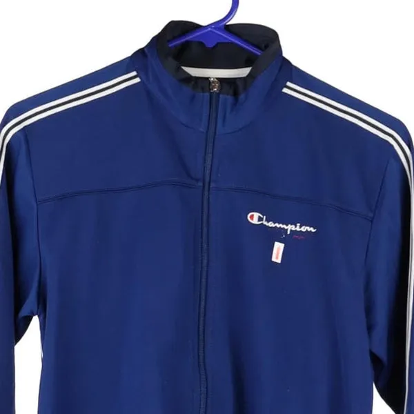 Age 11-12 Champion Track Jacket - Large Blue Polyester