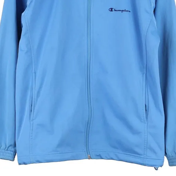 Age 13-14 Champion Track Jacket - Large Blue Polyester