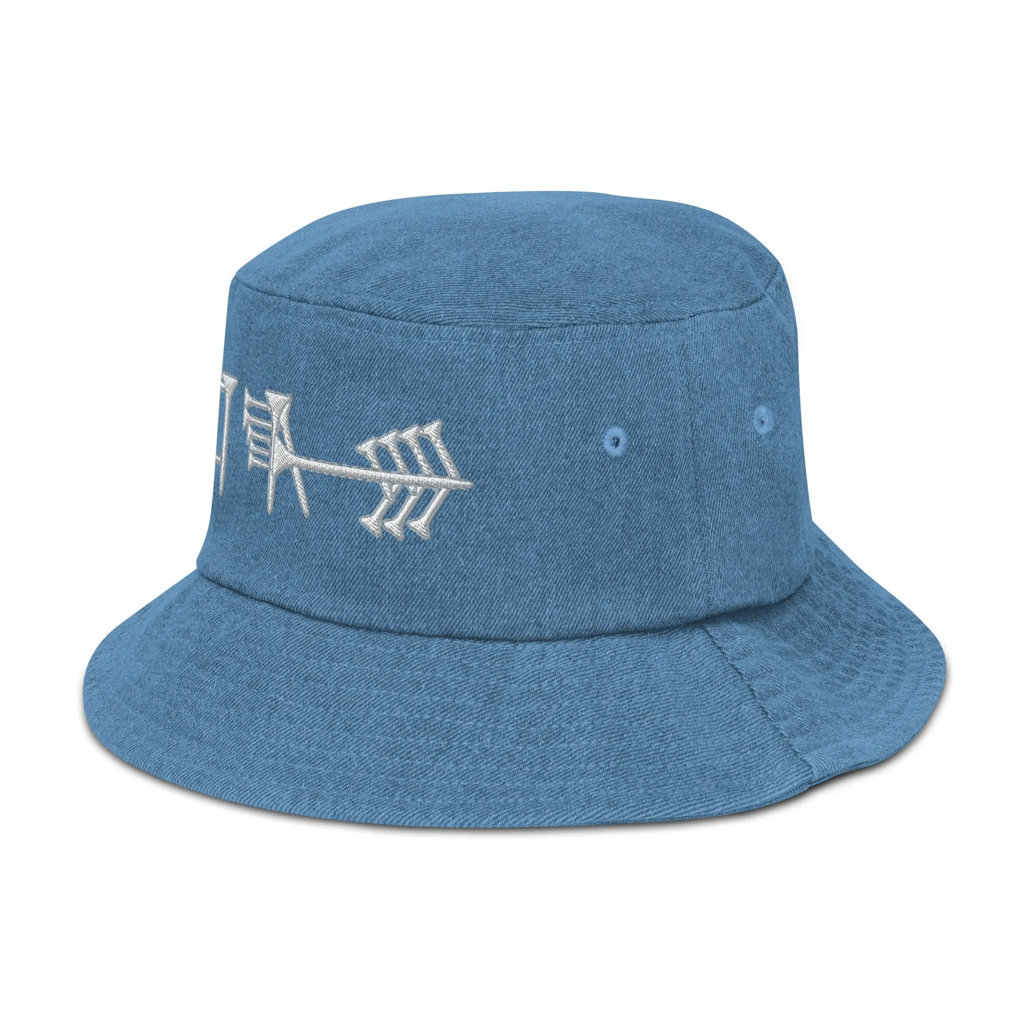 Ama-gi Cuneiform Denim Bucket Hat