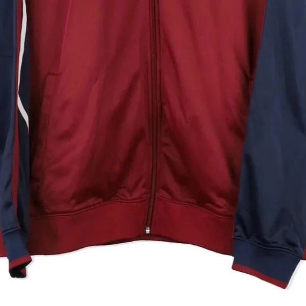 Asics Track Jacket - 2XL Burgundy Polyester