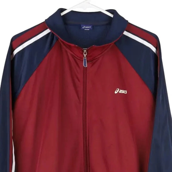 Asics Track Jacket - 2XL Burgundy Polyester