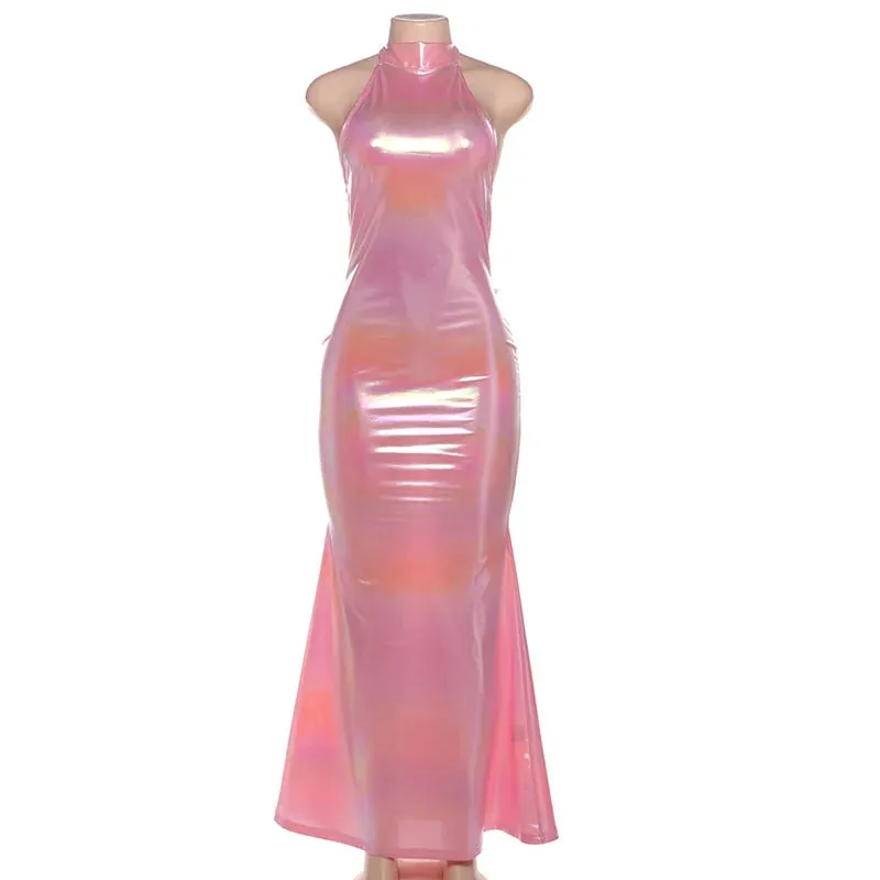 Backless Bow Sleeveless Maxi Dress
