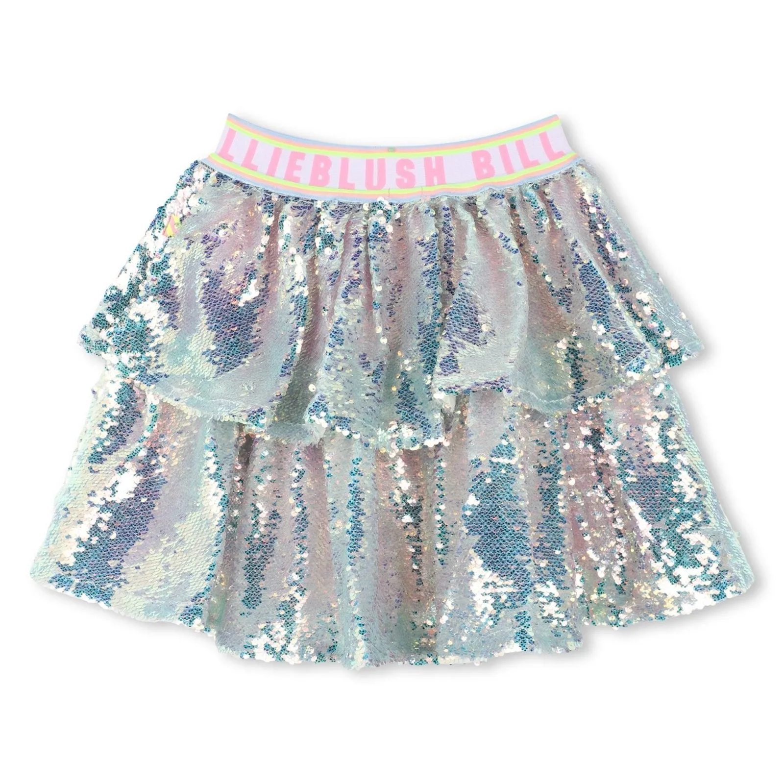 Billieblush Beach Glass Iridescent Sequin Layered Skirt