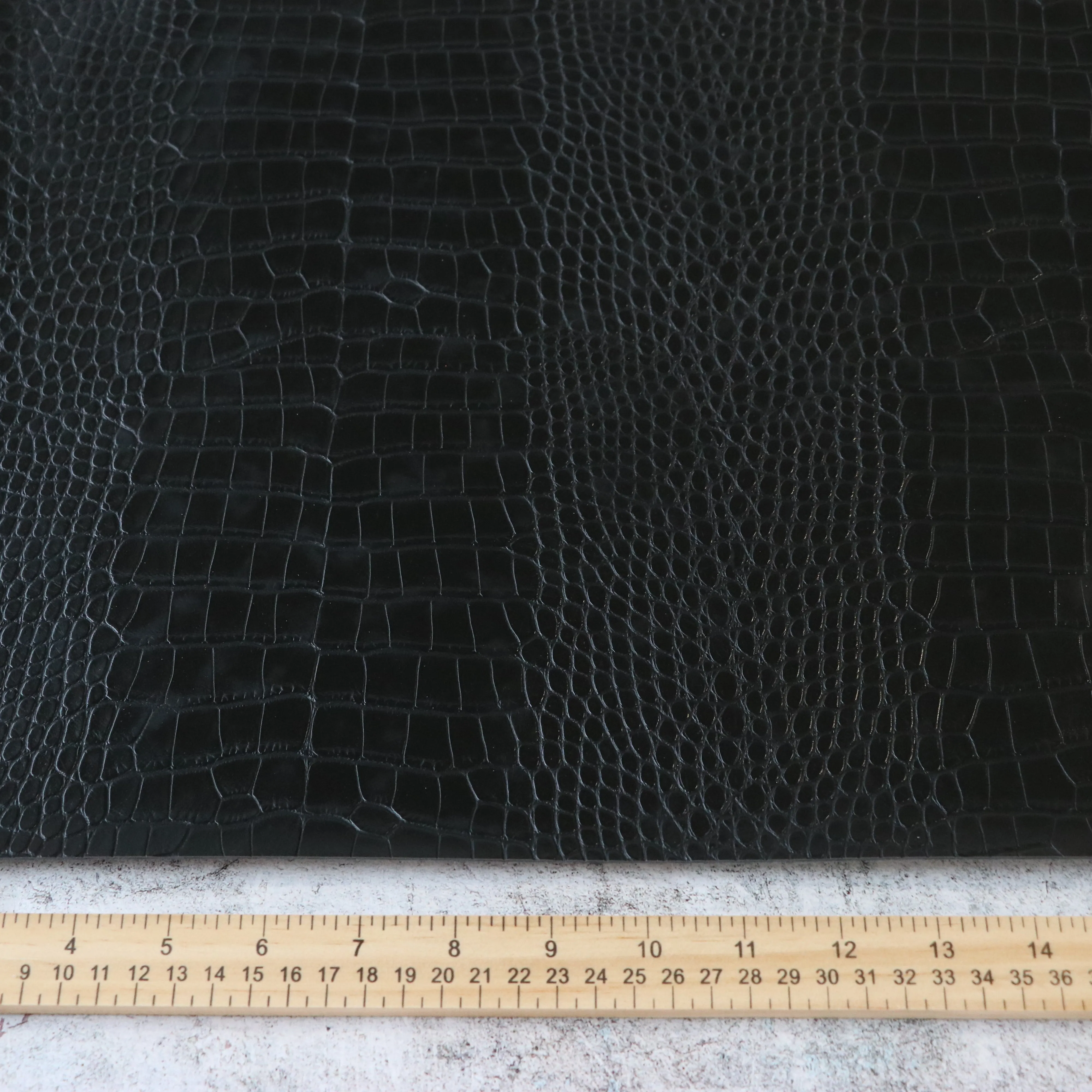 Black Alligator Faux Leather