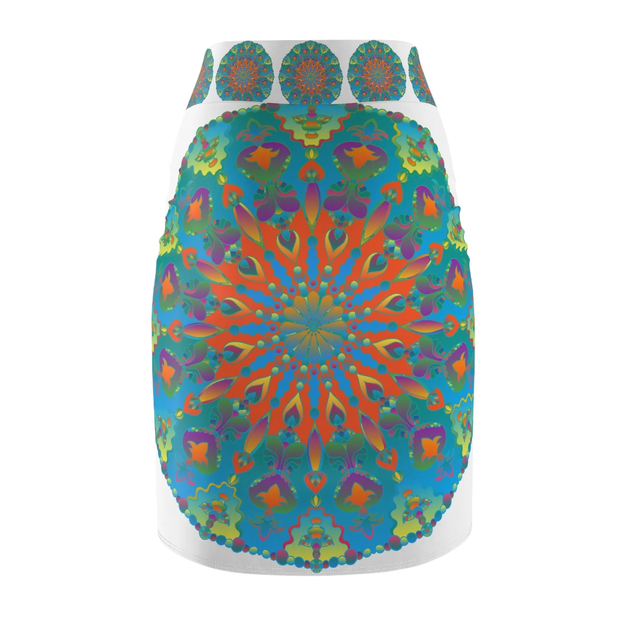 Bohemian Mandala Skirt - Light Purple Azure