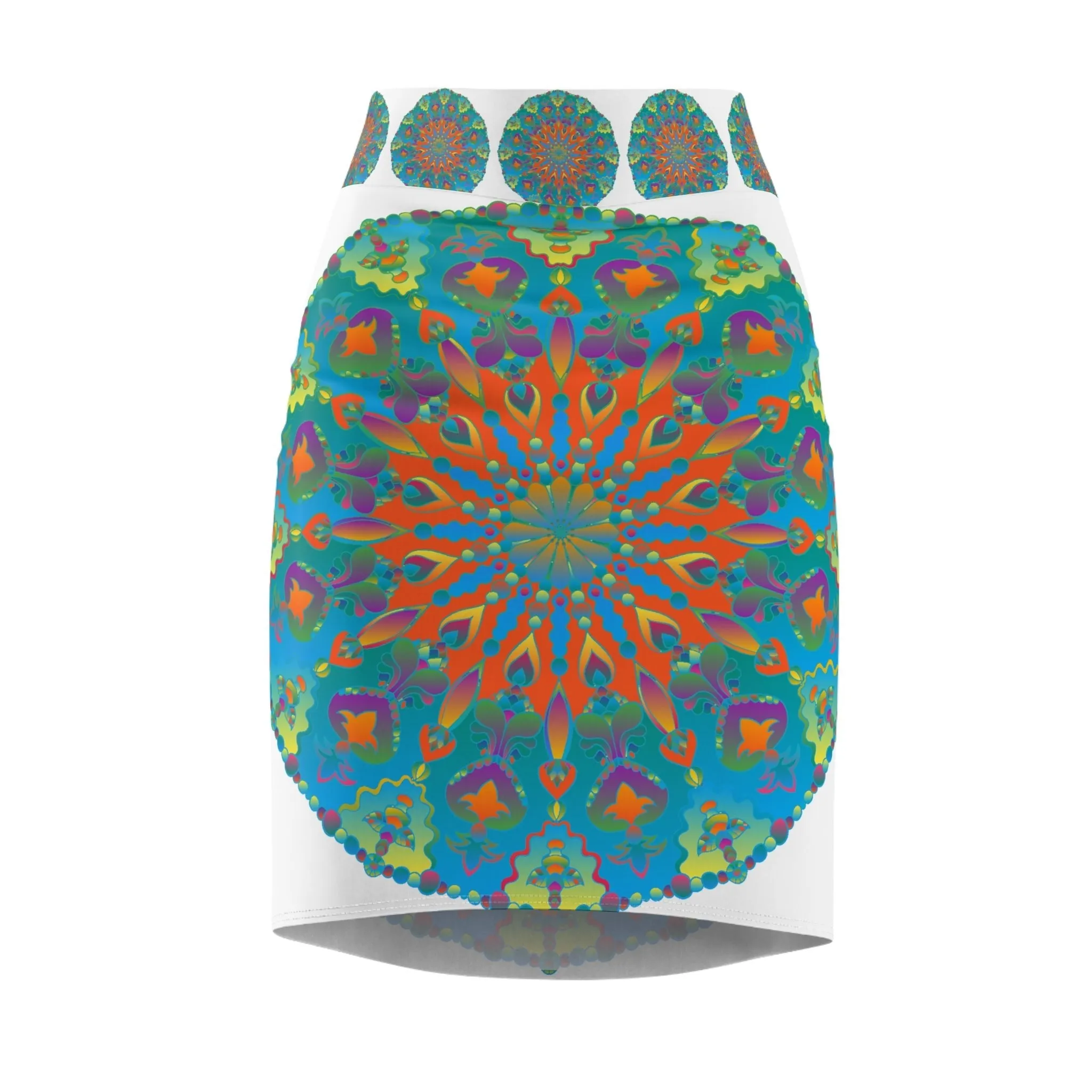 Bohemian Mandala Skirt - Light Purple Azure