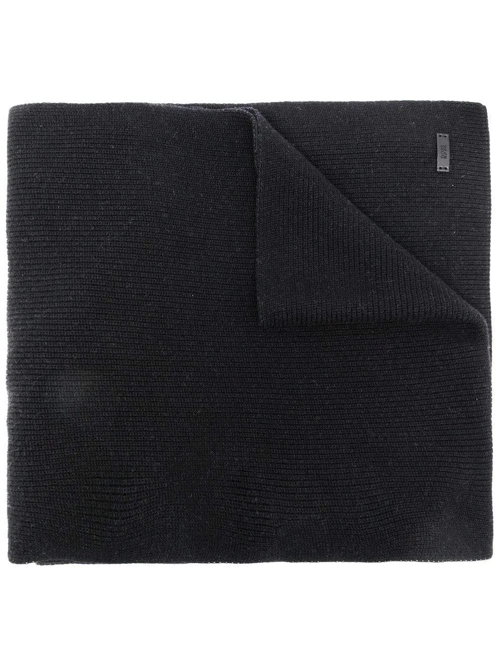BOSS Logo knit scarf Black