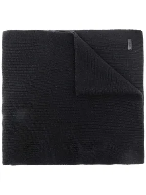 BOSS Logo knit scarf Black