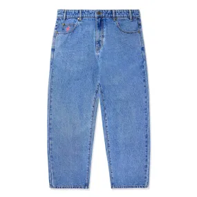 Cash Only - Logo Baggy Denim Jeans Washed Indigo