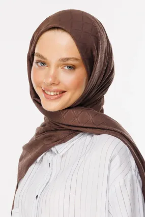 Chocolate Bamboo Jacquard Hijab