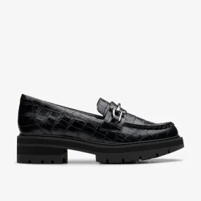 Clarks Women's Orianna Bit Loafers- Black Crocodile