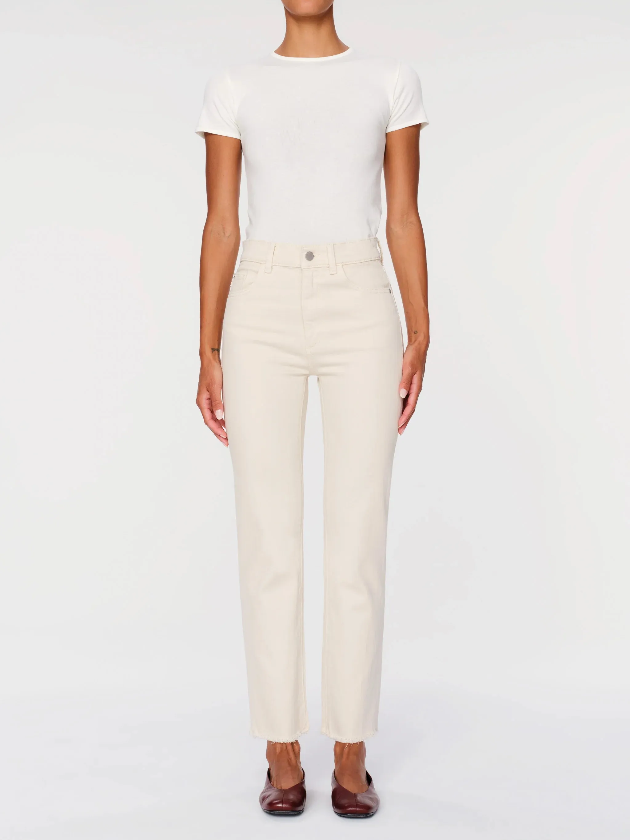 DL 1961 Patti Ankle Jeans in Ecru