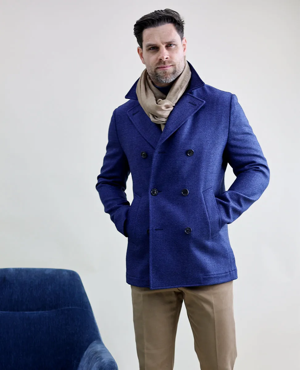 Double-breasted top coat