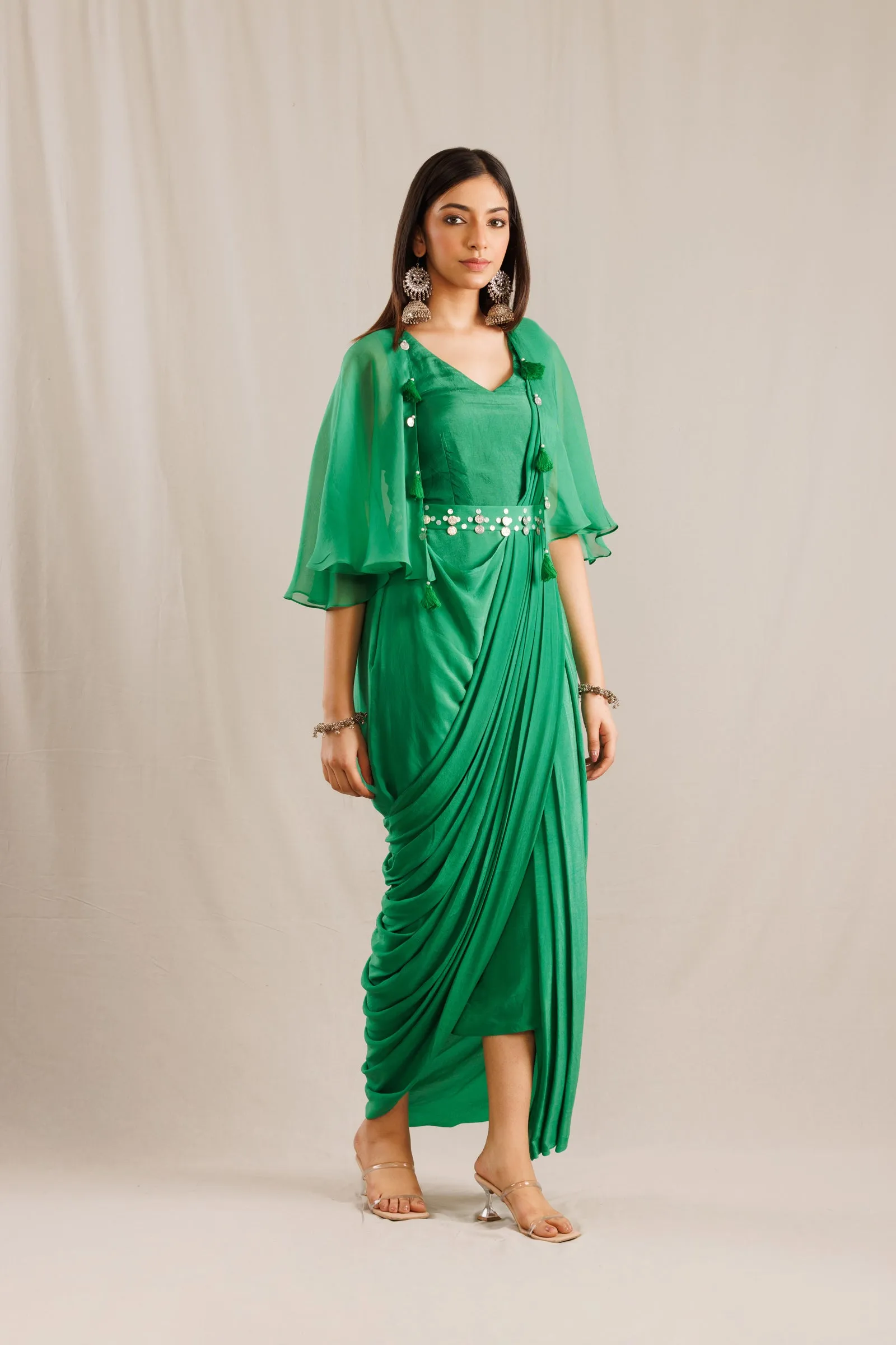 Draped Cowl Dress