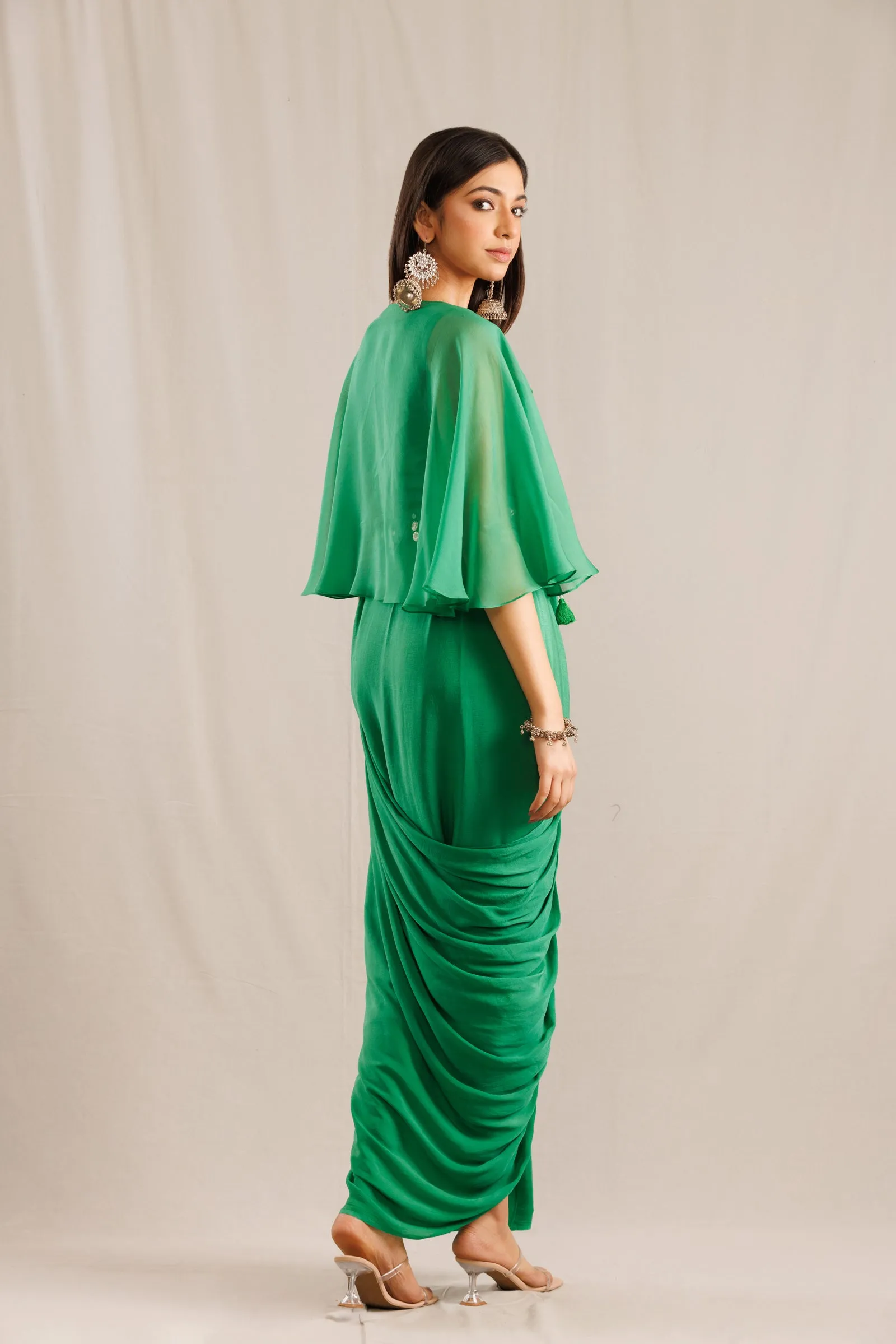 Draped Cowl Dress
