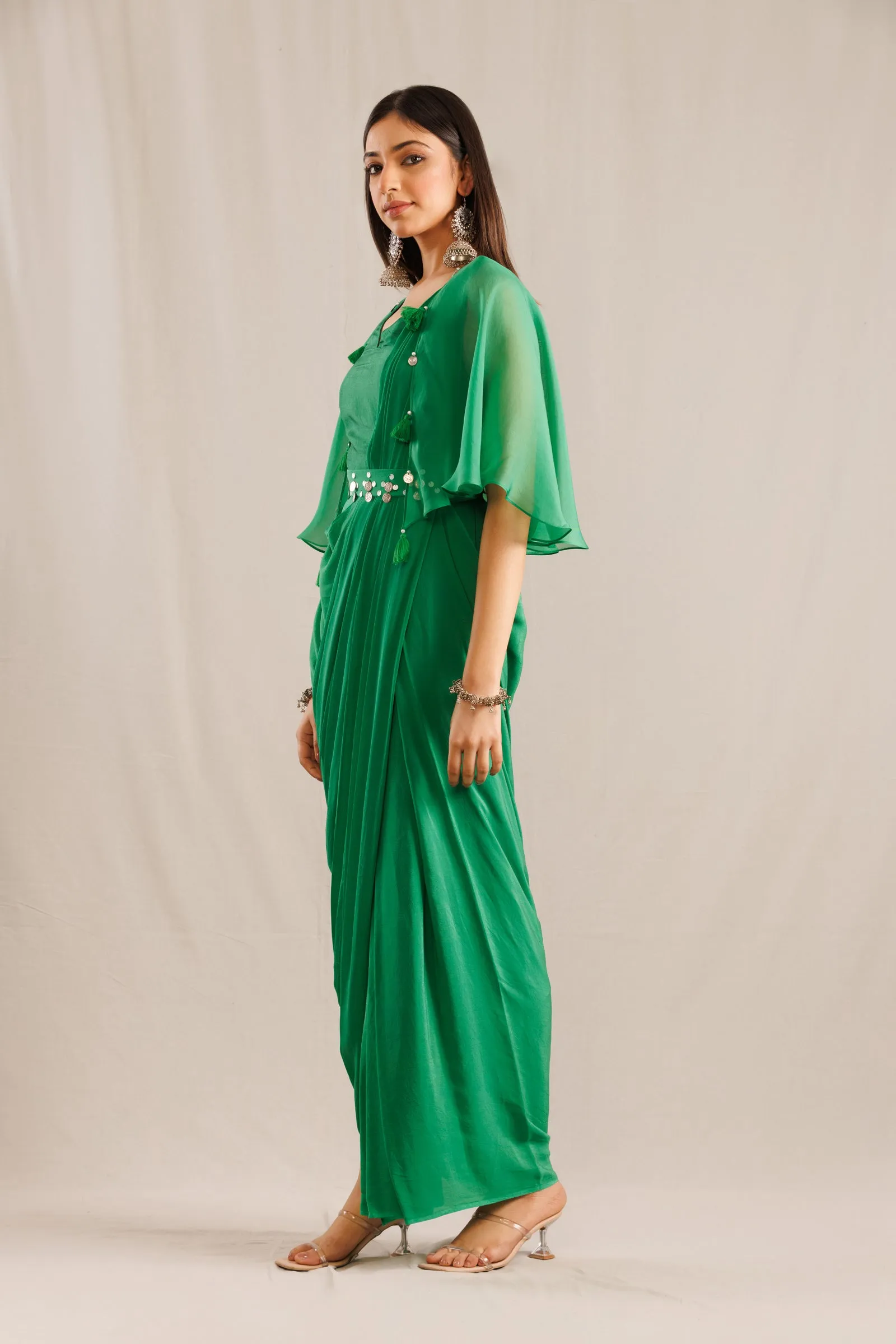 Draped Cowl Dress