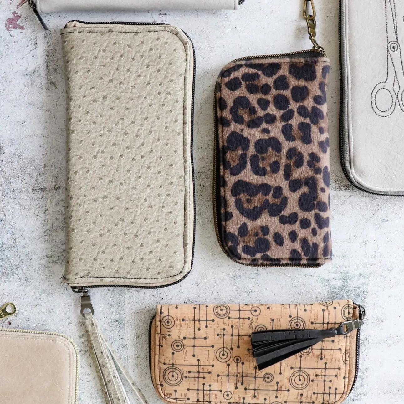 Ecru Ostrich Faux Leather