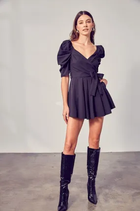 EMMA WRAP FRONT SIDE TIE ROMPER
