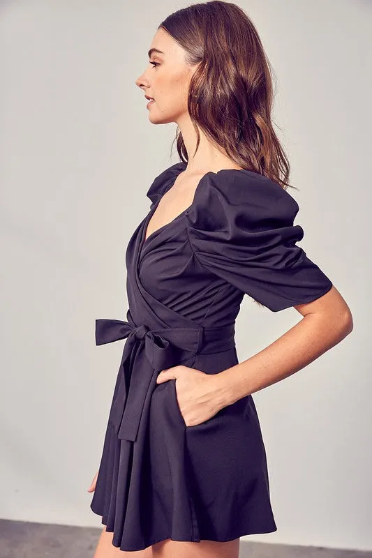 EMMA WRAP FRONT SIDE TIE ROMPER