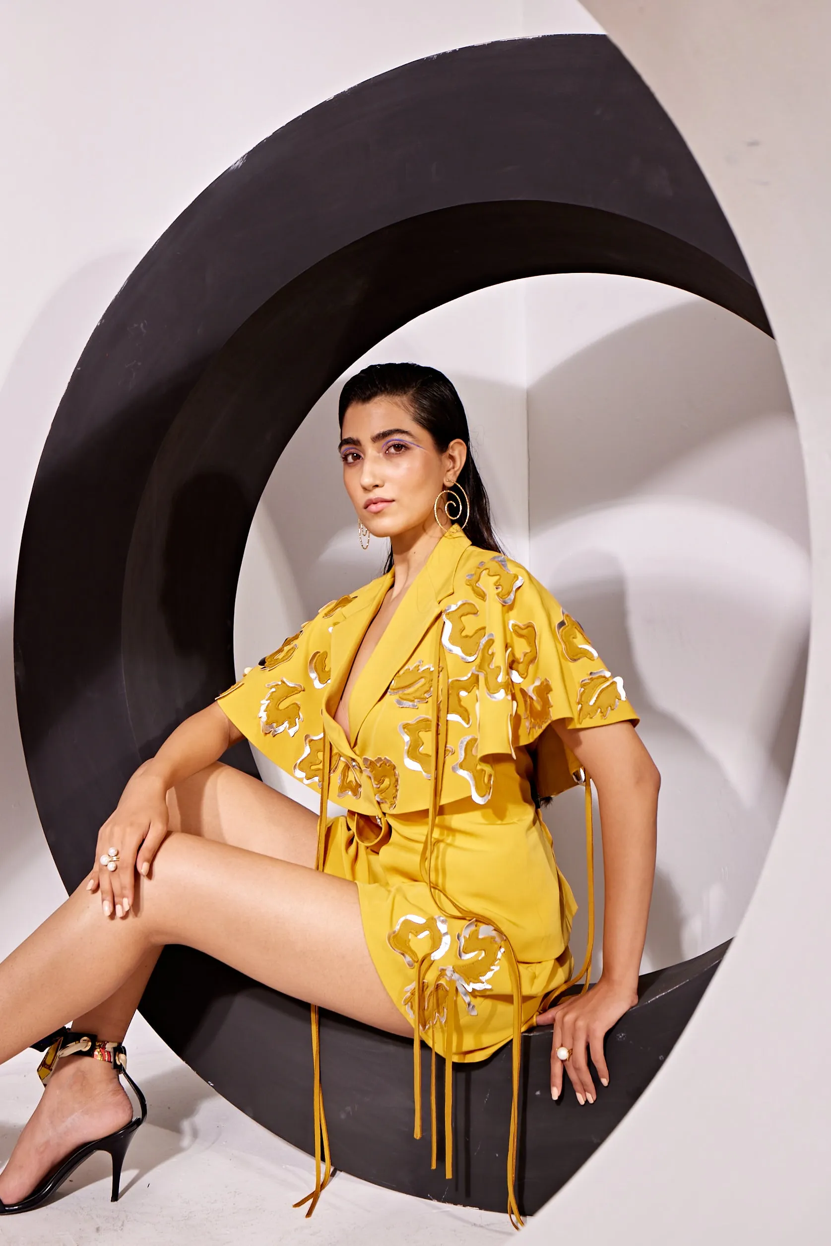 EVA Mustard shorts Set