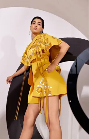 EVA Mustard shorts Set
