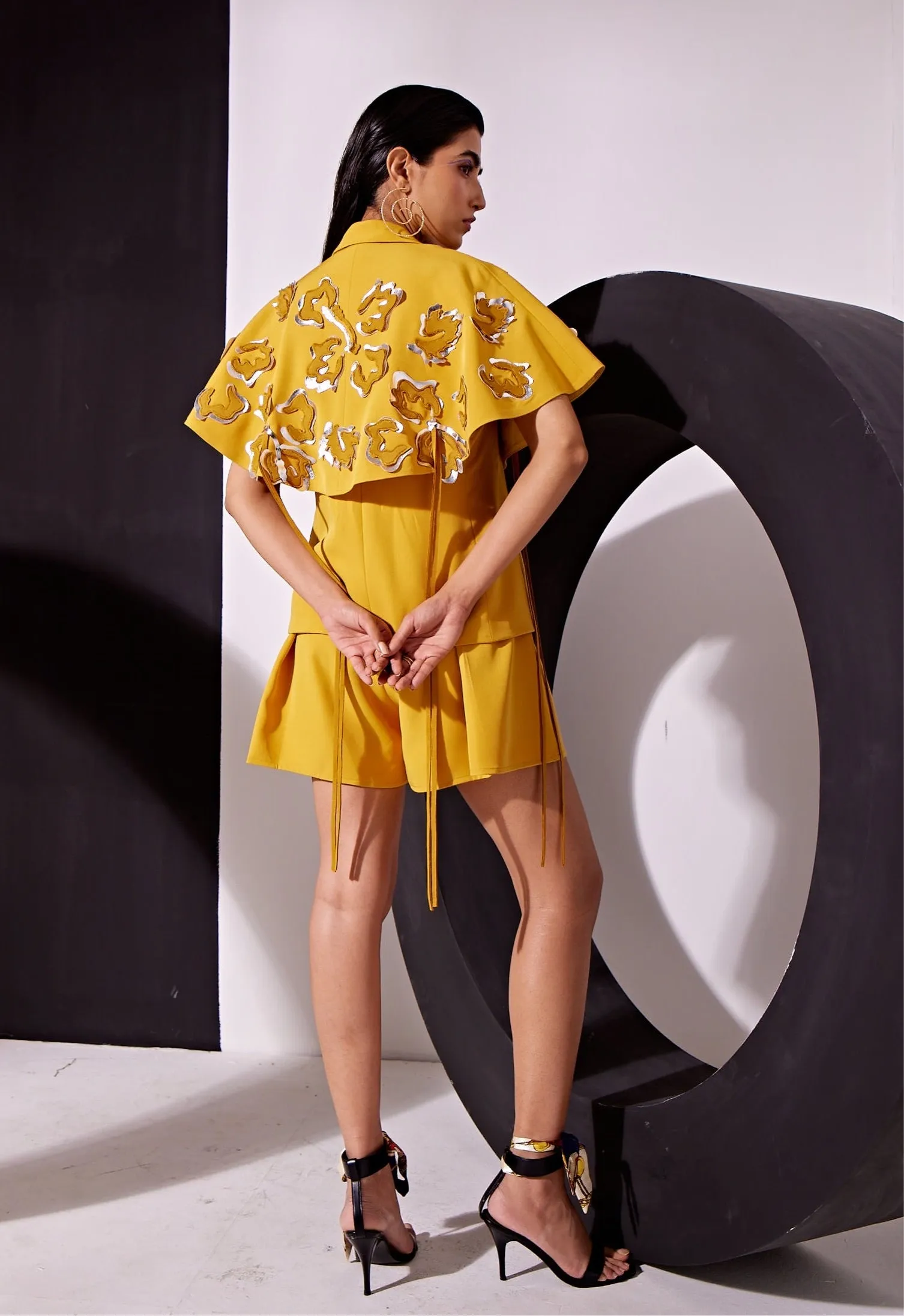 EVA Mustard shorts Set
