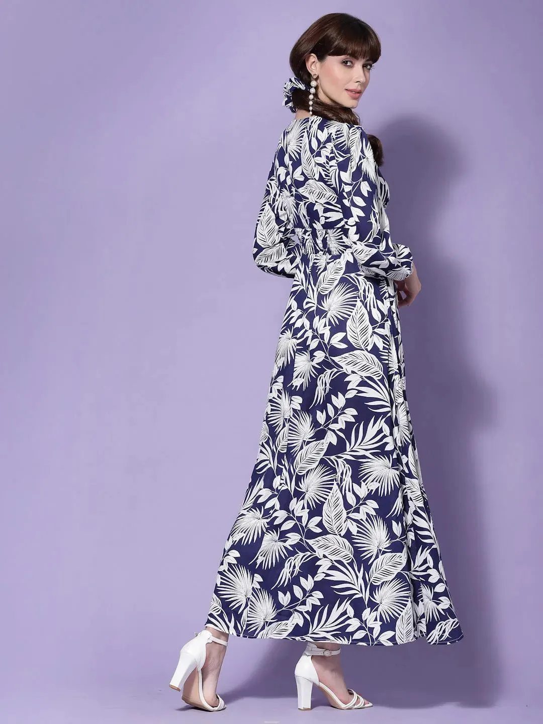 Flawless Trendy Women Tropical Print Party Dress | TROPICAL