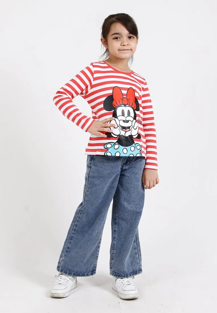 Forest Kids Girls Jeans Kids Girl Denim Wide Leg Long Pants | Seluar Budak Perempuan Jeans - FK810013