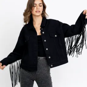 Good Fringe Jacket- Black