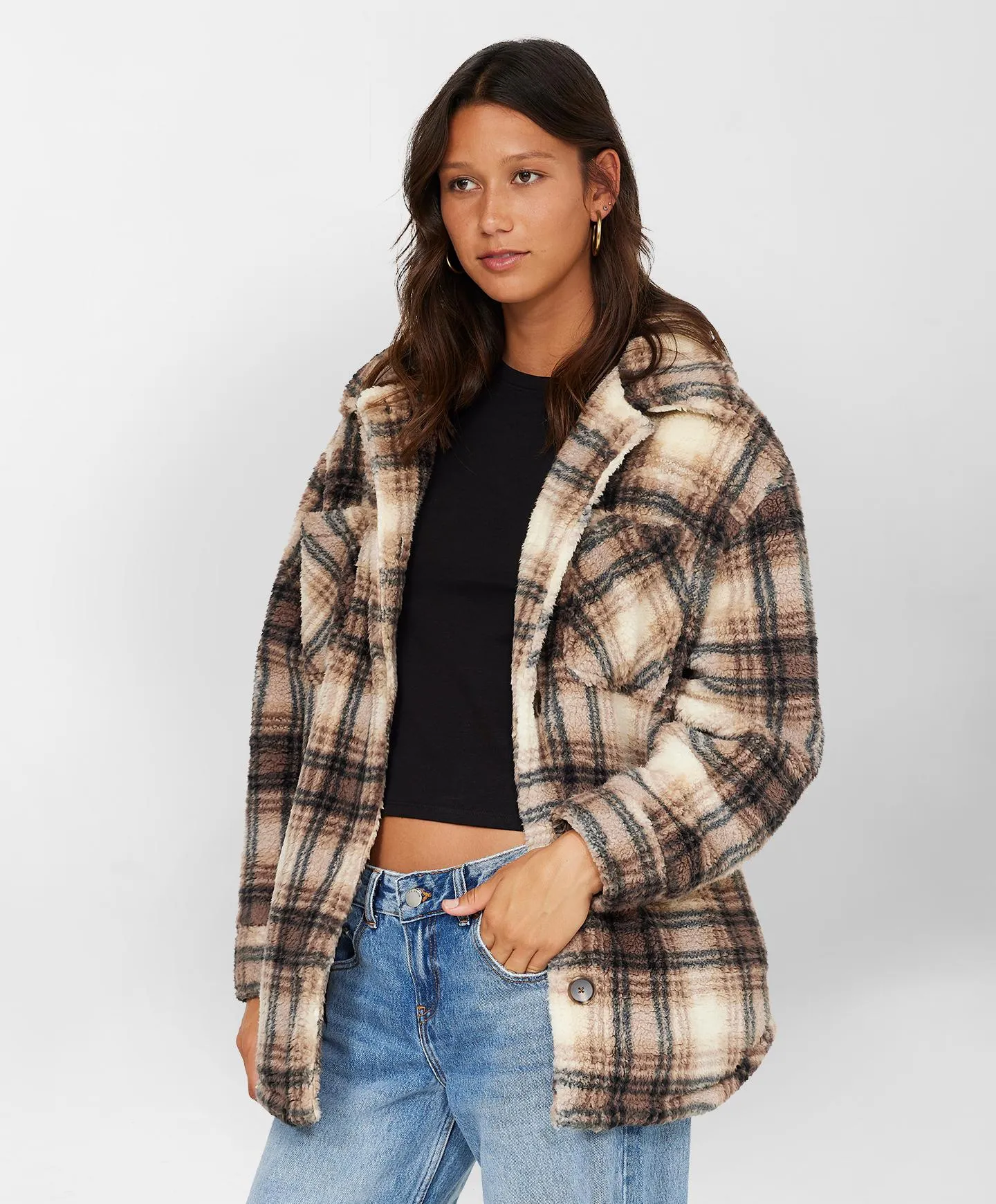 Heath Plaid Jacket - Tobacco Brown