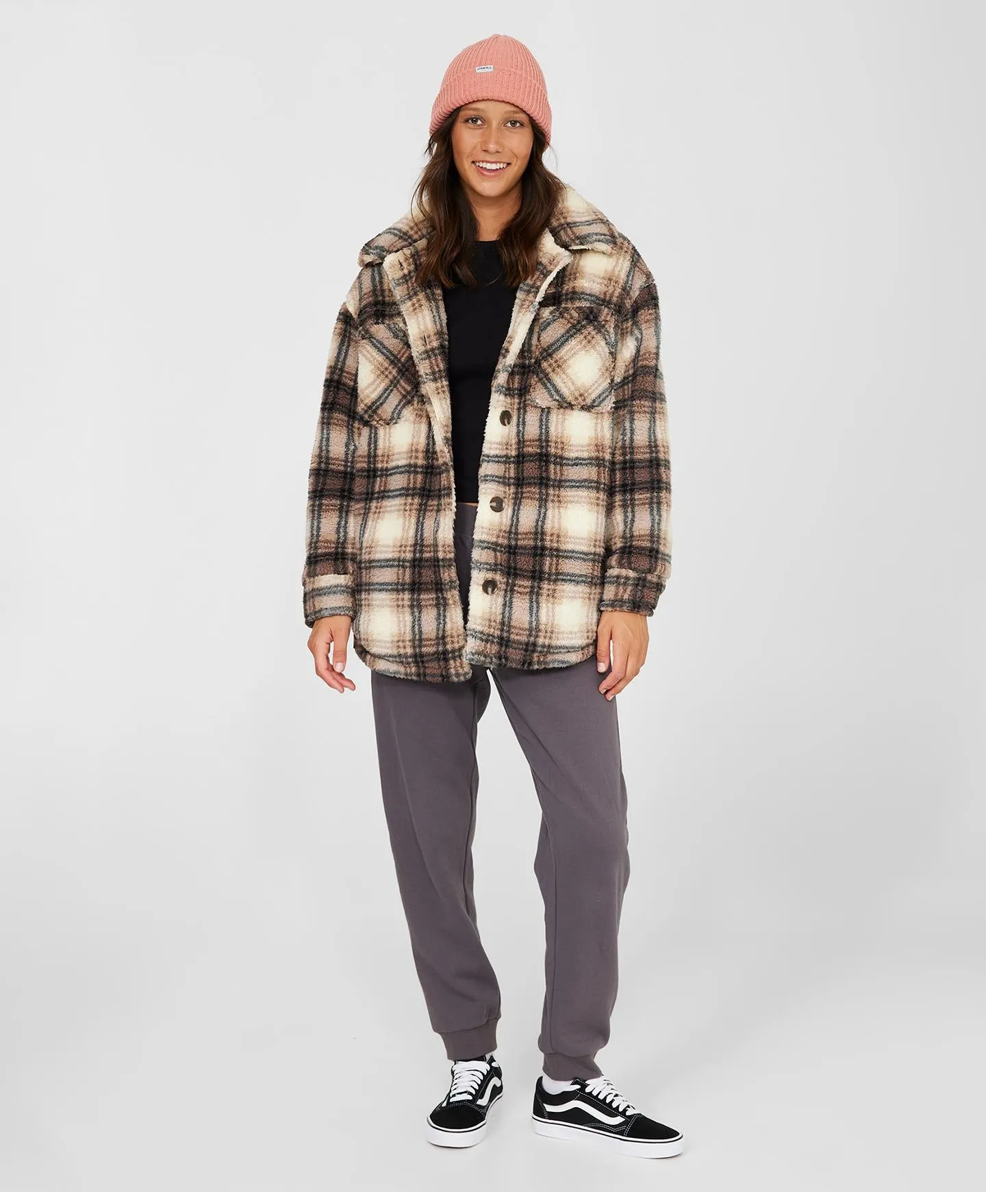 Heath Plaid Jacket - Tobacco Brown