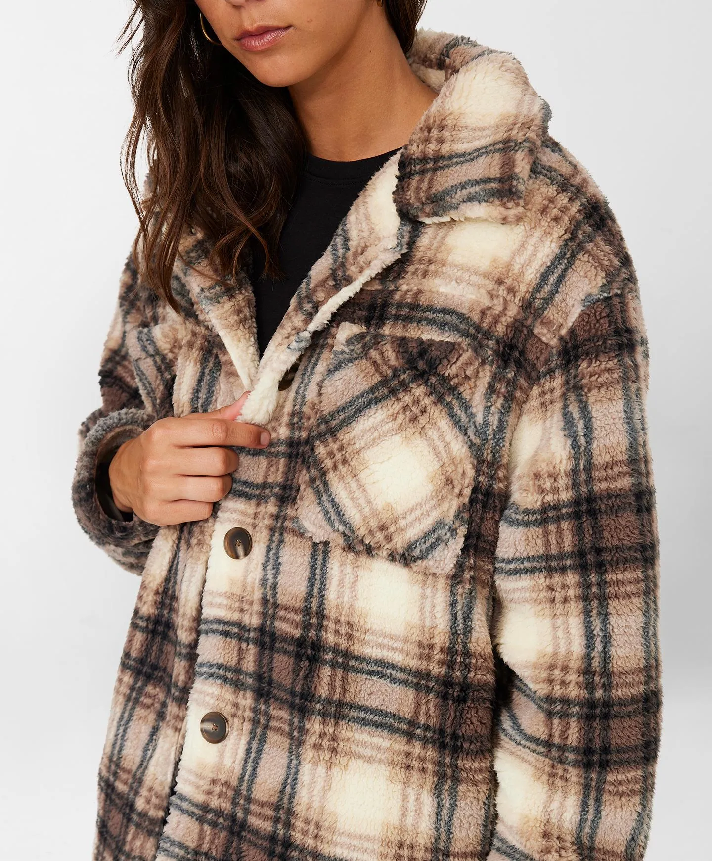Heath Plaid Jacket - Tobacco Brown