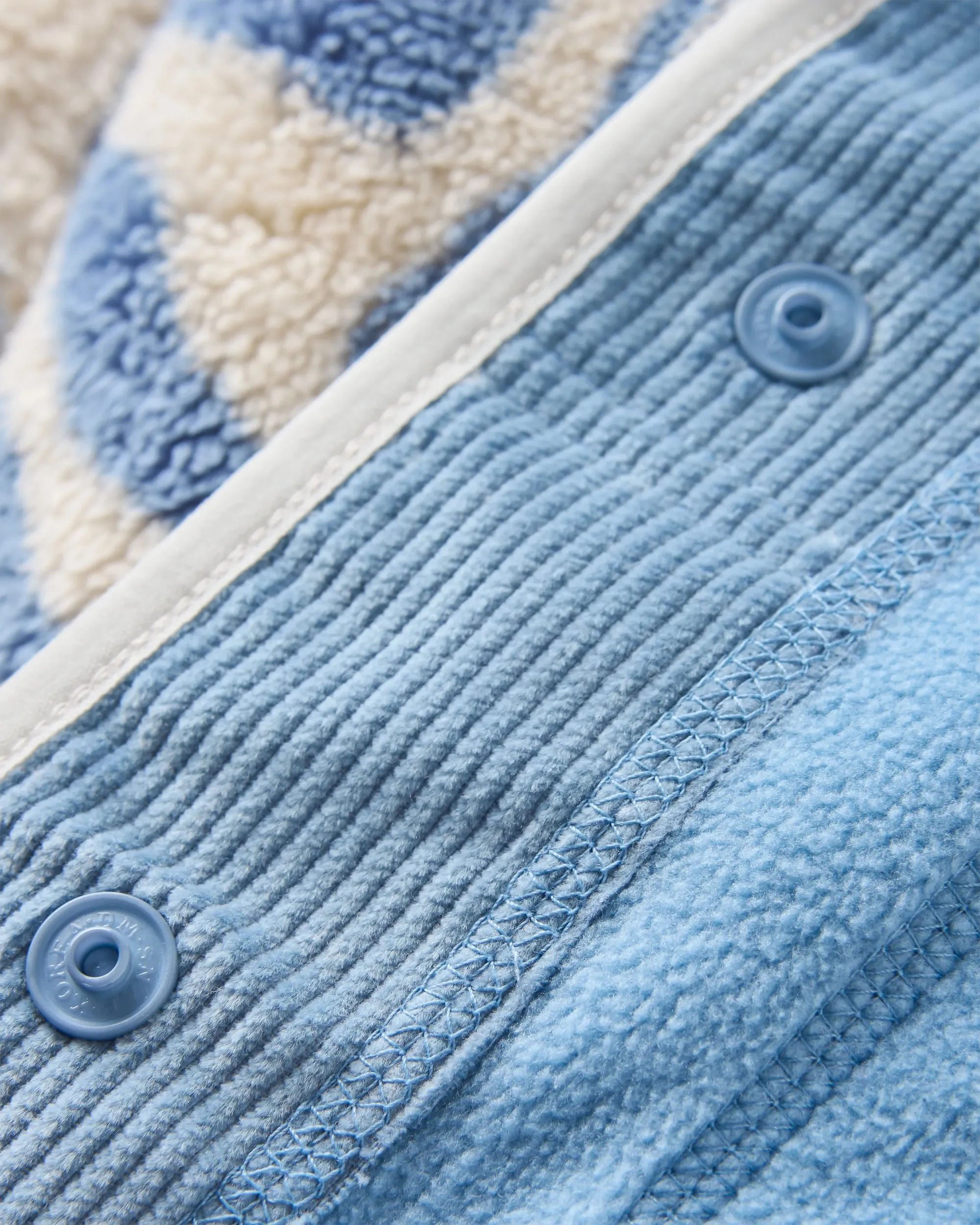 Iris Collarless Recycled Fleece Jacket - Strata Swirl Birch