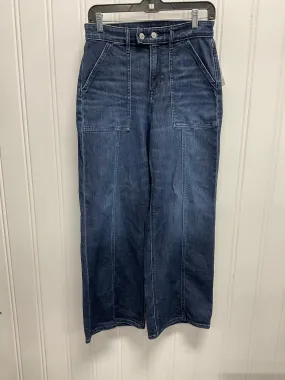 Jeans Wide Leg By American Eagle In Blue Denim, Size:2