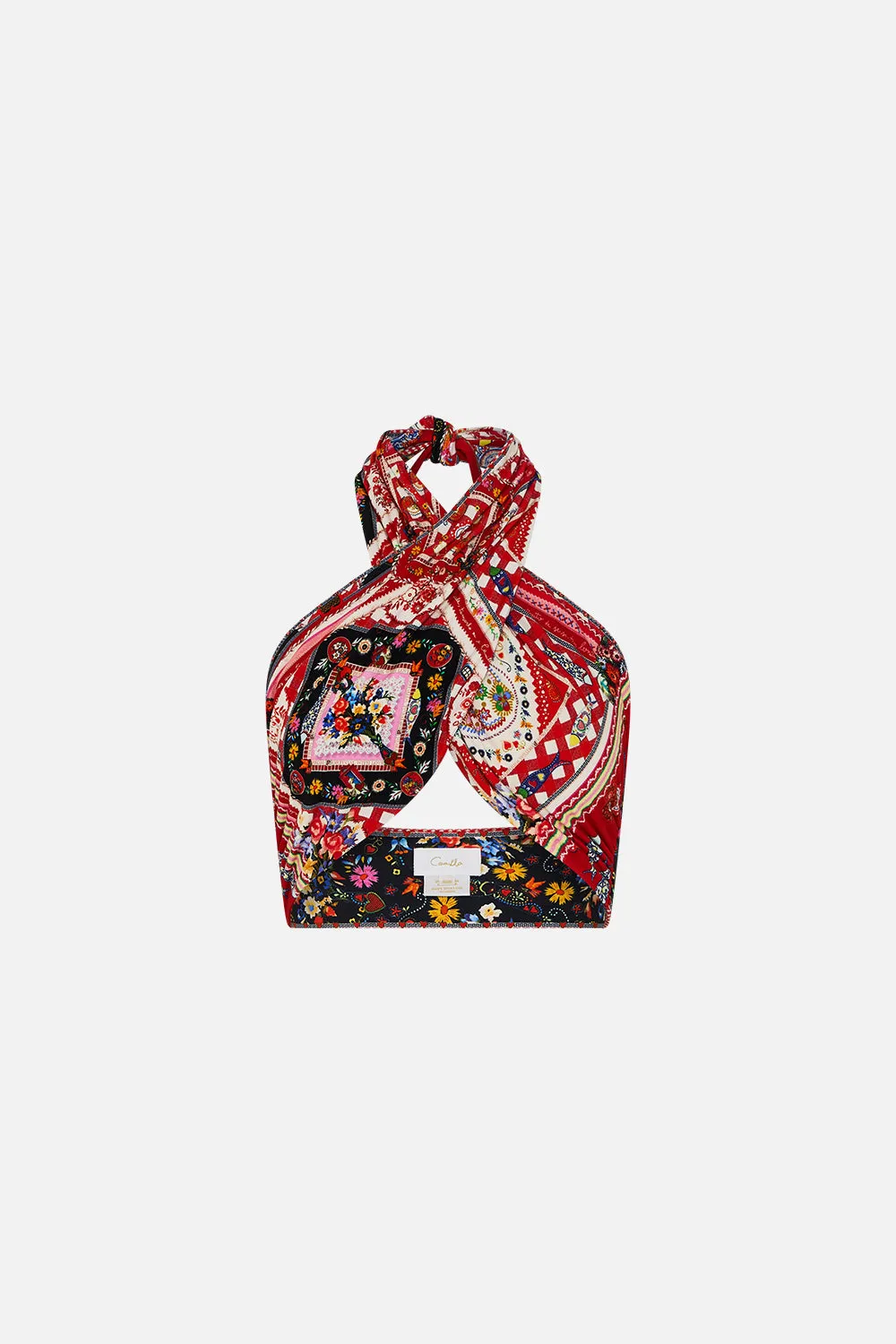 JERSEY TIE UP SCARF TOP FOLK FABULOUS