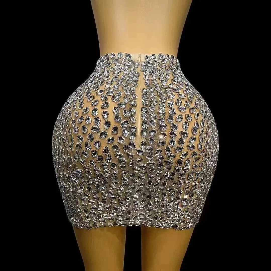 Luxury Rhinestones Skirt