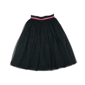 M&S skirt 10-11 years black midi mesh with sparkles