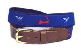 Men's Exclusive Ribbon Belt, Map od Cape Cod | Designs by Lillie