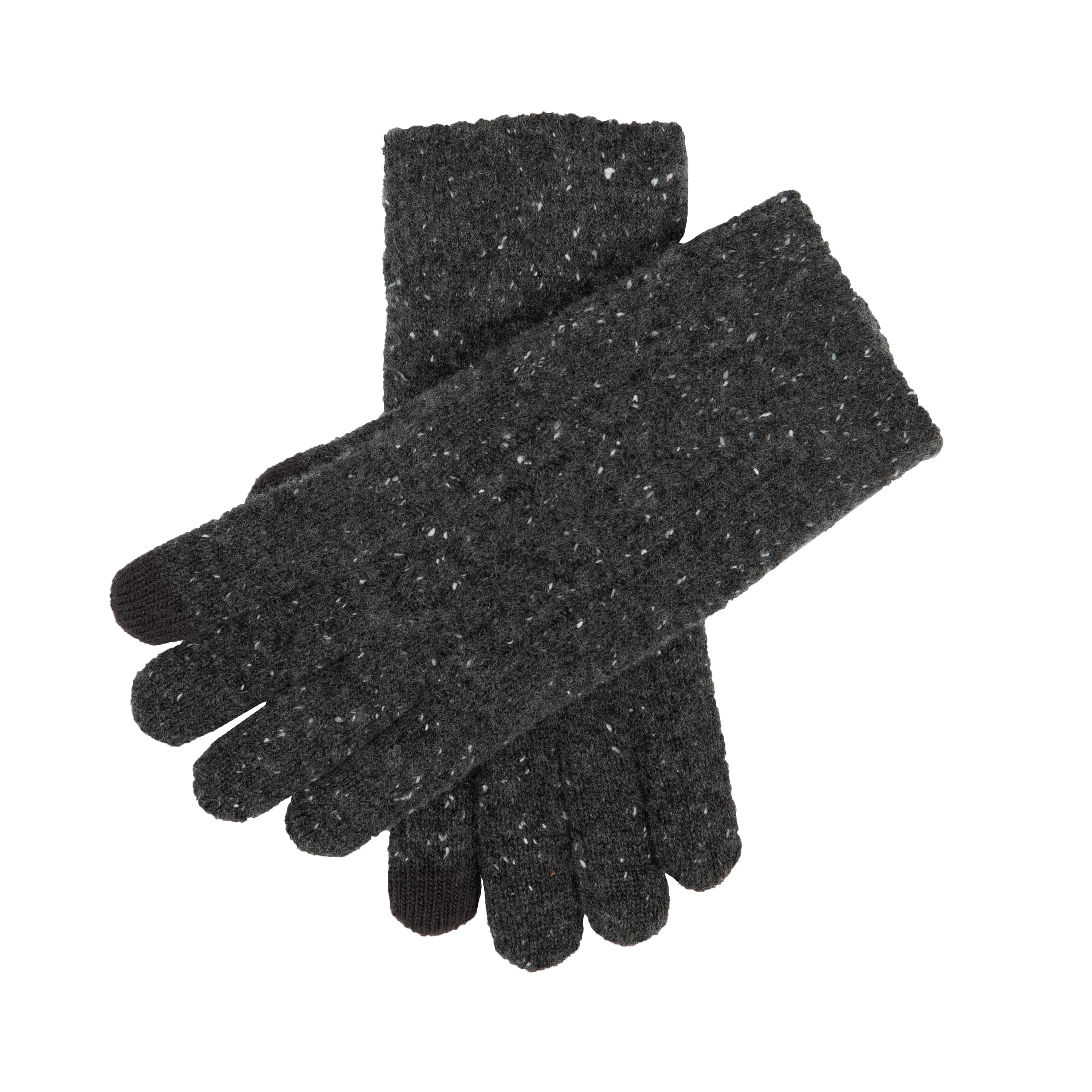 Men’s Touchscreen Cable Knit Gloves with Marl Yarn