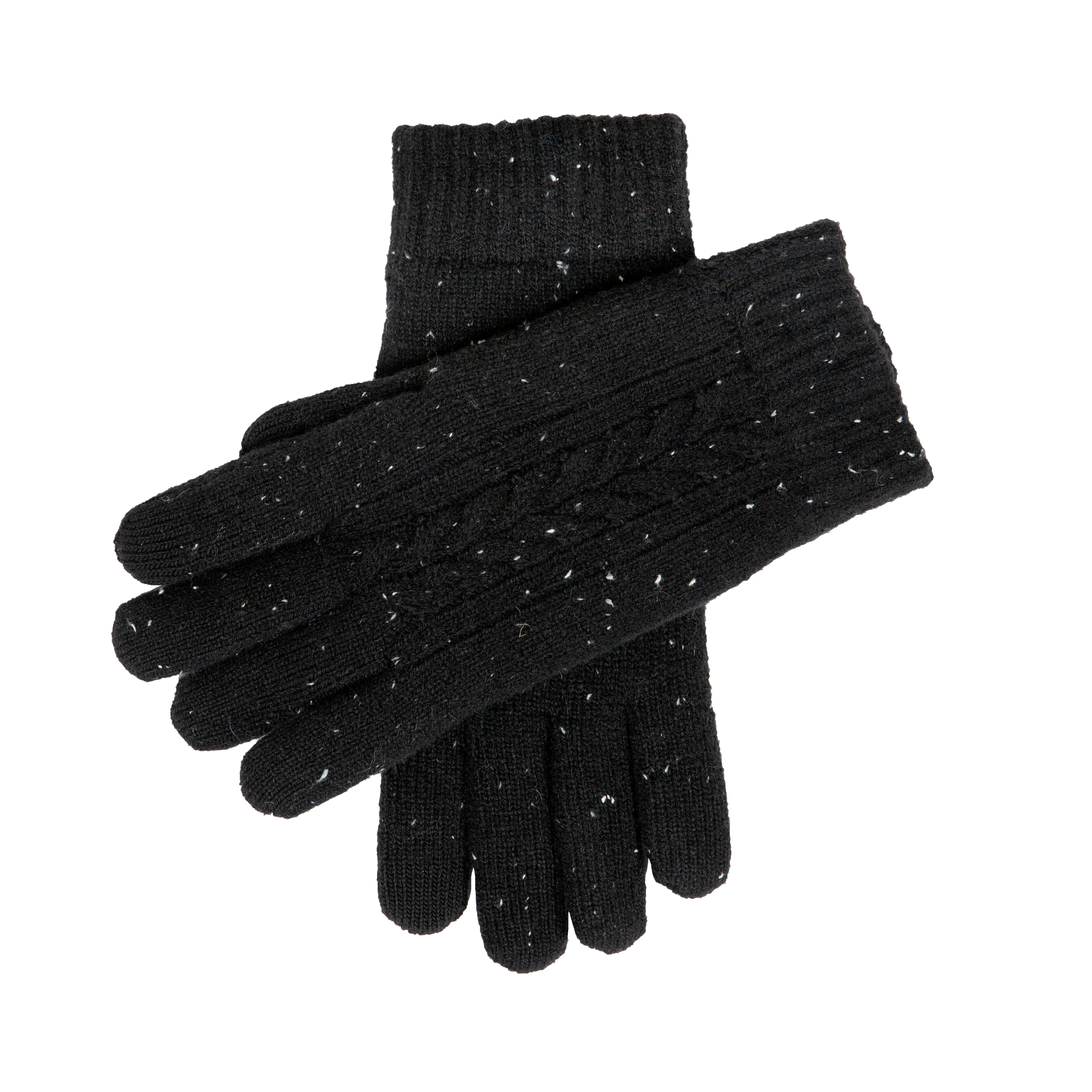 Men’s Touchscreen Cable Knit Gloves with Marl Yarn