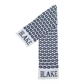 Mini Footballs Personalized Knit Scarf