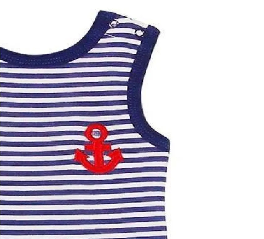 Mother's Choice Striped Sleeveless Anchor Onesies