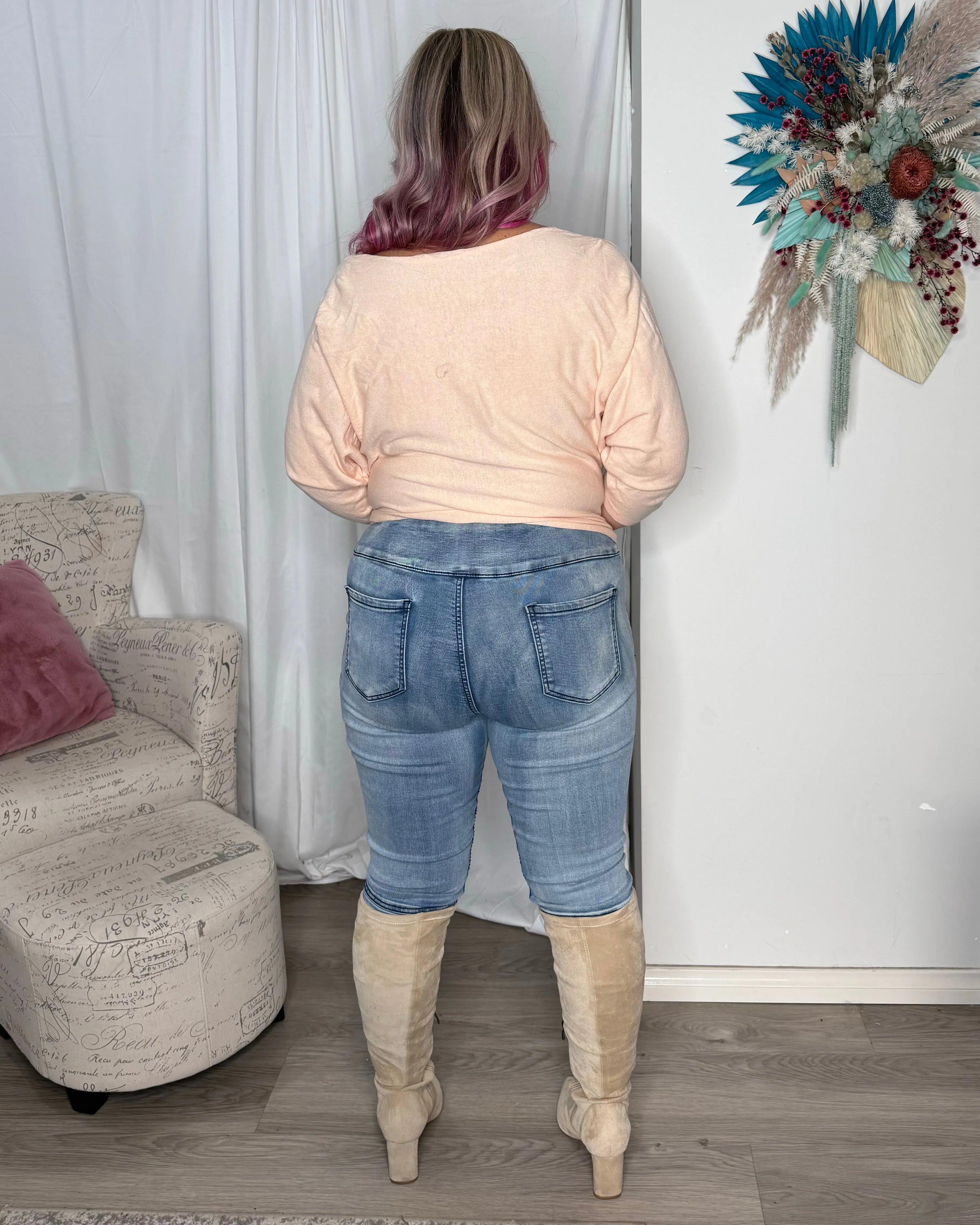 Moto Panel Jeans by Wakee - Light Wash
