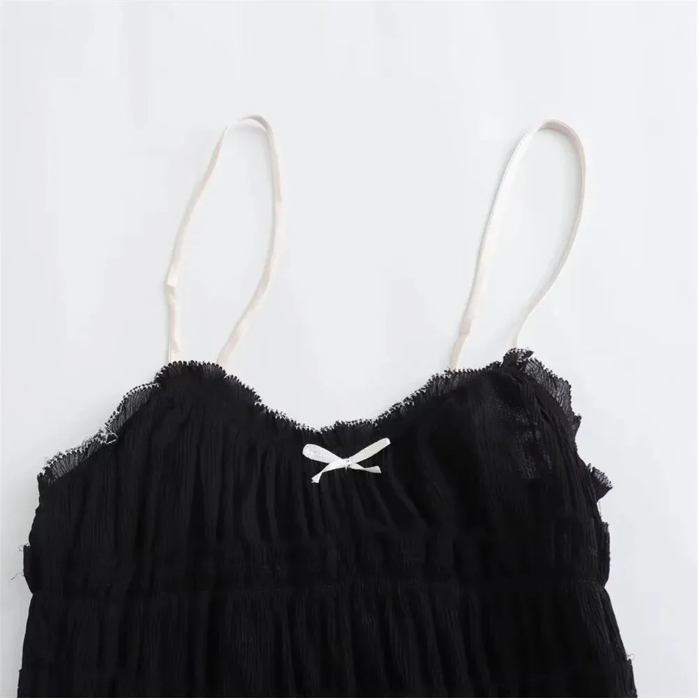 New Women's Casual Slim Fit Mini Dress with Bow Decoration