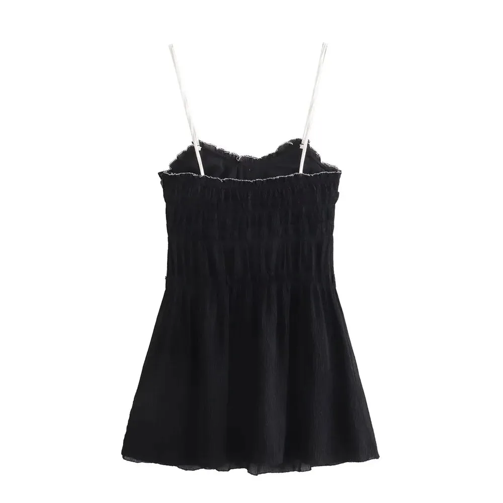 New Women's Casual Slim Fit Mini Dress with Bow Decoration